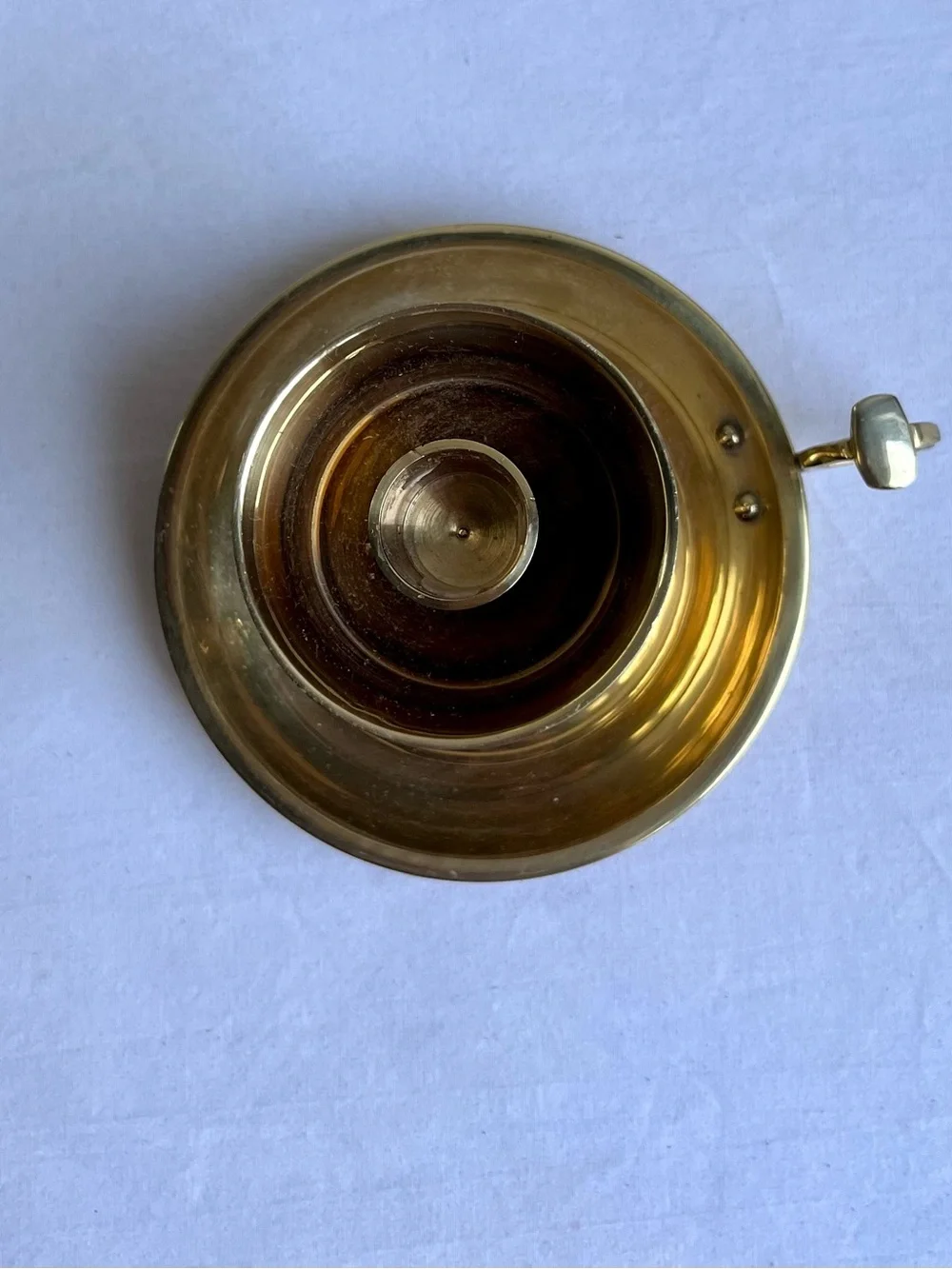 Vintage Brass Chamberstick Candle Holder - Gold